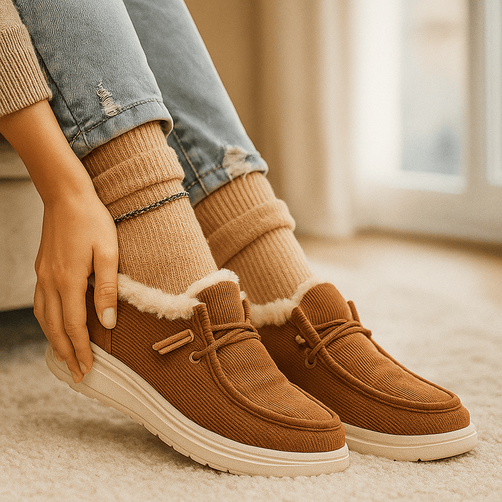 Bottines mocassins doublées de peluche - Cerine