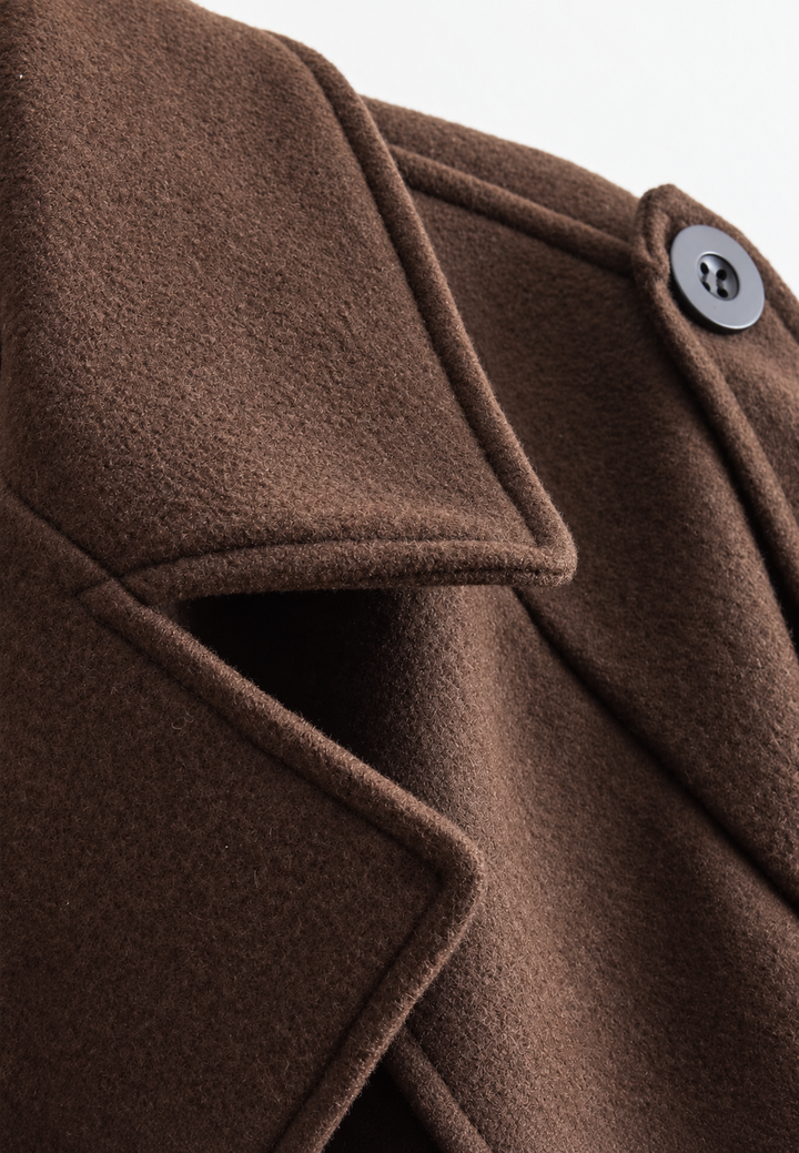 Trench court pour femme avec ceinture et double boutonnage - Élise