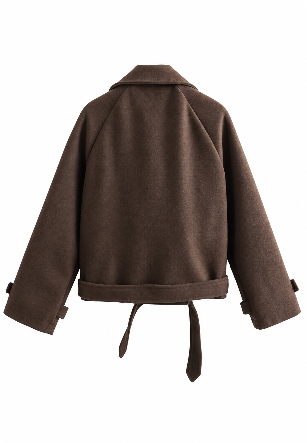Trench court pour femme avec ceinture et double boutonnage - Élise