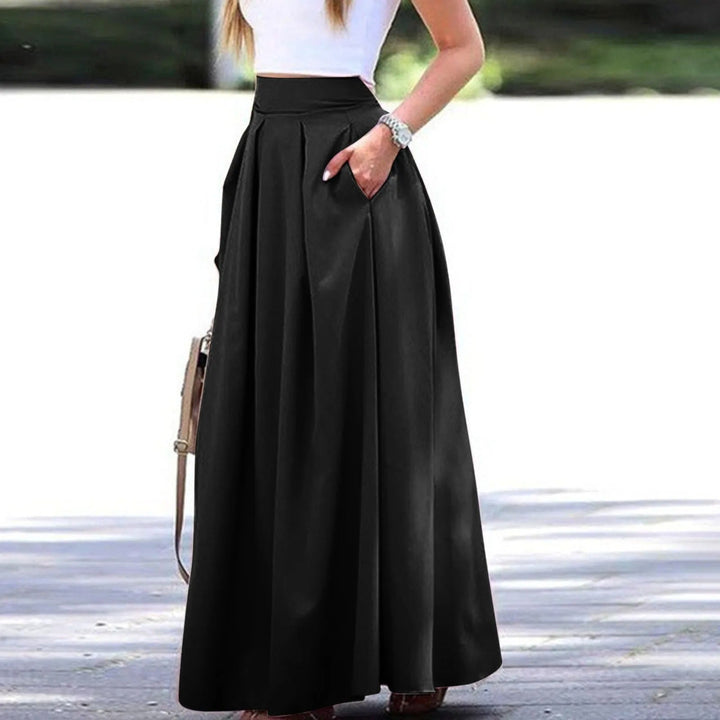 Jupe femme plissée taille haute fluide élégante – Céline