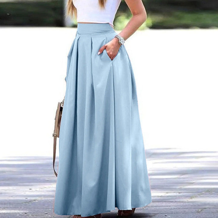 Jupe femme plissée taille haute fluide élégante – Céline