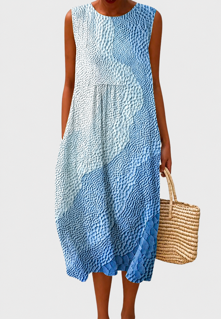 Robe midi sans manches à carreaux pour femme - Maddie