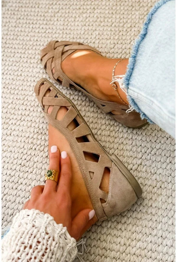 Sandales orthopédiques plates pour femme à lanières entrelacées - Anke