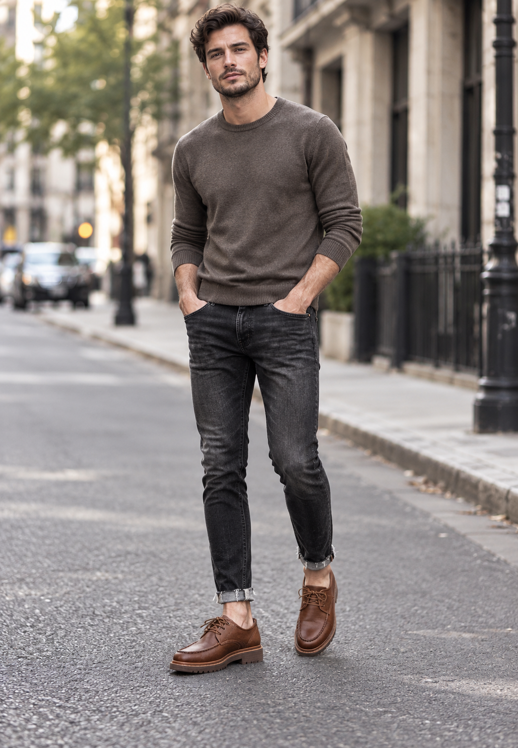 Derbies décontractés homme à lacets et semelle crantée - Halden